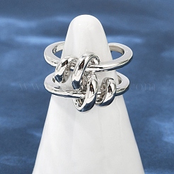 Brass Adjustable Cuff Rings for Women&nbsp;RJEW-C129-03P