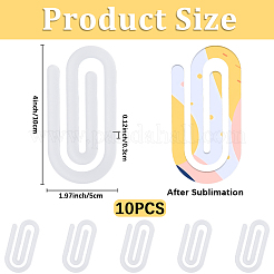 10Pcs Sublimation Blank Thermal Acrylic Paper Clips&nbsp;AJEW-CP0006-83C