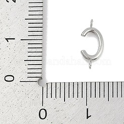 304ステンレススチールレターコネクタチャーム  ステンレス鋼色  文字C  12x5.5x2mm  穴：1.2mm&nbsp;LS-STAS-M108-01P-03