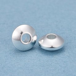 201ステンレススチールスペーサービーズ  ディスク  銀  6x3mm  穴：2mm&nbsp;STAS-H410-12S-A