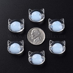 透明なアクリルビーズ  二層ビーズ  猫  ライトスカイブルー  16x18.5x14.5mm  穴：3.5mm  約78個/200g&nbsp;X1-MACR-S373-115-B08