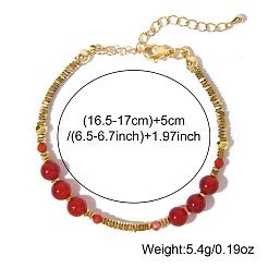 Natural Carnelian & Synthetic Non-magnetic Hematite Beaded Bracelets for Women&nbsp;YQ4931