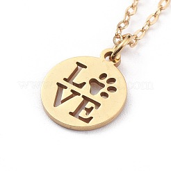 304 Stainless Steel Pendant Necklaces&nbsp;NJEW-JN02540-02