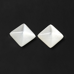 樹脂カボション  パールカラーの  模造キャットアイ  多面カット  菱形  フローラルホワイト  6x6x2.5mm&nbsp;LS-CRES-D003-12