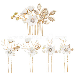Plastic and Resin and Iron Hairpin Set&nbsp;OHAR-WH20020-04A