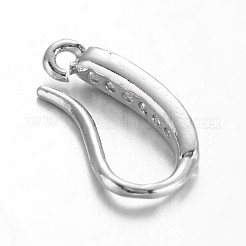 Eco-Friendly Rack Plating Brass Cubic Zirconia Earring Hooks&nbsp;KK-I606-29P-02-NR