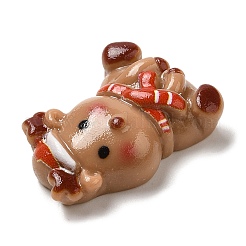 クリスマステーマ不透明樹脂カボション  ジュエリー作りのための  鹿  26.5x20x8.5mm&nbsp;CRES-M022-02E