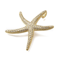 Brass Micro Pave Cubic Zirconia Pendants&nbsp;KK-D431-009G