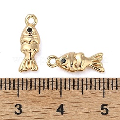 Brass Micro Pave Cubic Zirconia Pendants&nbsp;KK-U045-14G