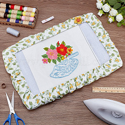 PVC刺繍枠  クロスステッチツール  ポリエステルクロスステッチ刺繍枠カバー付き  ホワイト  45~382x25.5~45x24~27.5mm&nbsp;DIY-NB0014-43