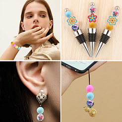 57Pcs 7 Styles Food Grade Silicone Focal Beads&nbsp;SIL-YW0001-70
