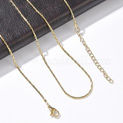 1.2MM 304 Stainless Steel Boston Link Chain Necklaces&nbsp;NJEW-D328-01G-04