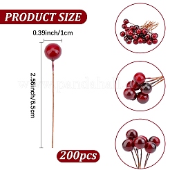 200Pcs Plastic Simulated Berries&nbsp;AJEW-CP0009-92B