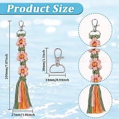 DIYフラワーコットンストリング糸編みペンダントデコレーションキット  ミックスカラー  3~38x24mm&nbsp;DIY-SC0027-63A