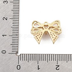 Brass Micro Pave Clear Cubic Zirconia Pendants&nbsp;KK-K371-29C-G