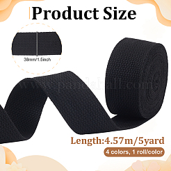 4 Rolls 4 Styles Polyester-Cotton Ribbon&nbsp;DIY-PH0030-48