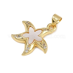 Brass Micro Pave Cubic Zirconia Pendants&nbsp;KK-D376-06G