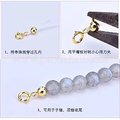Brass Crimp Beads&nbsp;KK-F826-03G