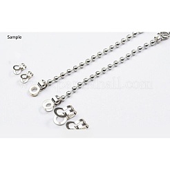 変色しない304ステンレススチールボールチェーンコネクター  ステンレス鋼色  17.5x10mm  穴：6.5mm  6mmボールチェーンに適合&nbsp;X-STAS-R089-06
