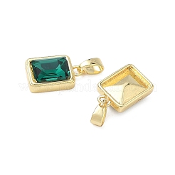 Brass Glass Charms&nbsp;KK-L256-20G