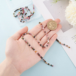2 Strands Natural Multicolor Tourmaline Beads Strands&nbsp;G-GO0001-58