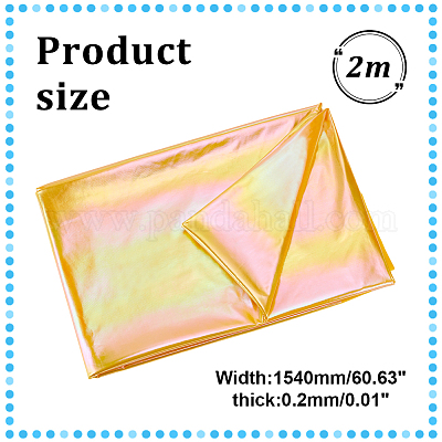 2mレーザーポリエステル生地  クラフト用品  ゴールド  1540x0.2mm&nbsp;DIY-PH0031-19B-1
