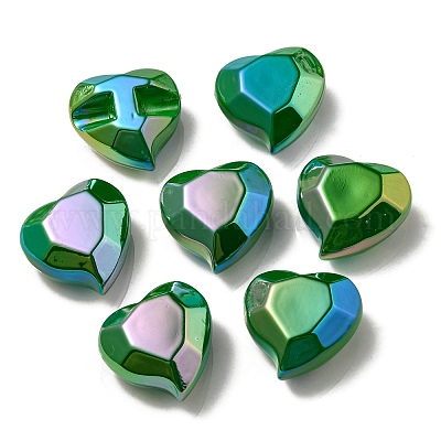 UV Plating Rainbow Iridescent Acrylic Beads&nbsp;OACR-P010-03G-1