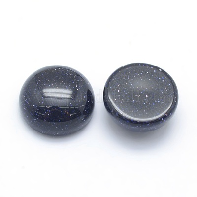 Synthetic Blue Goldstone Cabochons&nbsp;G-P393-R22-10MM-1