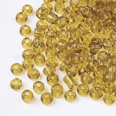 ガラスシードビーズ  トランスペアレント  ラウンド  ダークチソウ  8/0  3mm  穴：1mm  約10000ビーズ/ポンド&nbsp;SEED-A004-3mm-2C-1