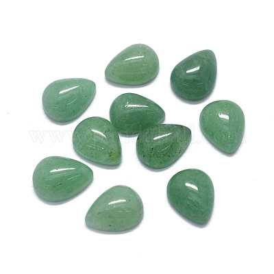 天然石グリーンアベンチュリンカボション  ドロップ  8x6x3mm&nbsp;G-O175-22-09-1