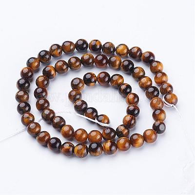 Natural Tiger Eye Beads Strands&nbsp;GSR6mmC014-1