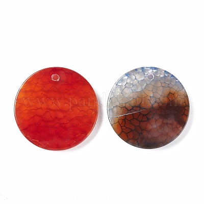 Natural Crackle Agate Pendants&nbsp;G-B030-21A-03-1