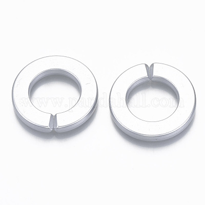 Opaque Spray Painted Acrylic Linking Rings&nbsp;OACR-S021-73A-B02-1