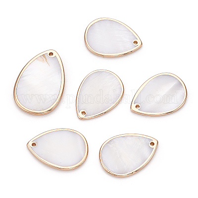 Electroplate Freshwater Shell Pendants&nbsp;SHEL-T012-16-1