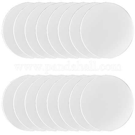 透明アクリル板  フラットラウンド  透明  76x3mm&nbsp;DIY-WH20007-311B-1