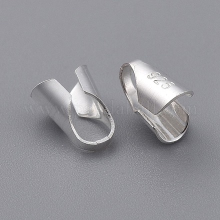 スターリングシルバーのエンドキャップ/チップ 925 個 カシメエンド