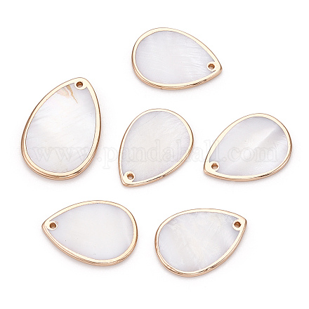 Electroplate Freshwater Shell Pendants SHEL-T012-16-1