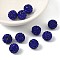 Pave Disco Ball Beads, Polymer Clay Rhinestone Beads, Grade A, Round, Sapphire, Rhinestone: PP13(1.9~2mm), 6 Rows Rhinestone, 10mm, Hole: 1.5mm