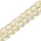 Electroplate Transparent Glass Beads Strands, Faceted, Column, Champagne Yellow, 5.5x4mm, Hole: 1mm, about 75pcs/strand, 15.55~15.67 inch(39.5~39.8cm)