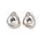 Brass Beads, Nuggets, Real Platinum Plated, 7x5.5x4mm, Hole: 1.7~2mm