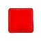 Imitation Leather Crochet Bag Bottoms, Square, Red, 180x180mm