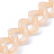 Handmade Acrylic Curb Chains, Twisted Chain, Imitation Gemstone Style, for Jewelry Making, Wheat, Link: 23.5x23.5x4mm, 39.37 inch(1m)/strand