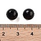 プラスチックビーズ  ラウンド  ブラック  8x8mm  穴：2mm  2000個/ 500g&nbsp;MACR-S272-46L-3