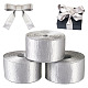 5ヤードのポリエステルリボン  ギフト包装アクセサリー  銀  1-1/2インチ（38mm）&nbsp;OCOR-TA0002-33-2