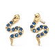 Brass Micro Pave Cubic Zirconia Stud Earrings&nbsp;EJEW-A058-17G-1