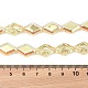 Electroplate UV Plating Glass Beads Strands&nbsp;EGLA-B010-01A-HP02-4