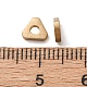 真鍮製スペーサービーズ  三角形  生（メッキなし）  5x5x1.5mm  穴：2mm&nbsp;KK-B178-01C-3
