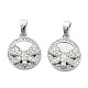 Brass Micro Pave Cubic Zirconia Charms&nbsp;KK-L222-017P-1