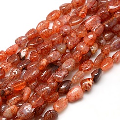 Nuggets Natural Crackle Agate Beads Strands&nbsp;G-P031-M