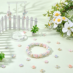 240色の花の樹脂カボション8個  ネイルアートの装飾の付属品  ミックスカラー  9x9x4mm  穴：1.4mm  30個/カラー&nbsp;MRMJ-SC0001-56